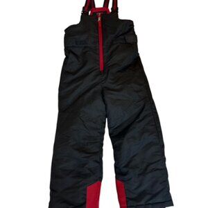 Swiss Tech Snow Suit Unisex Size XS 4-5 Ski Bibs Black Pants Overalls Insulated